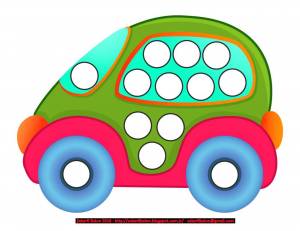 Раскраска машина для для детей 3 лет #9 #388482