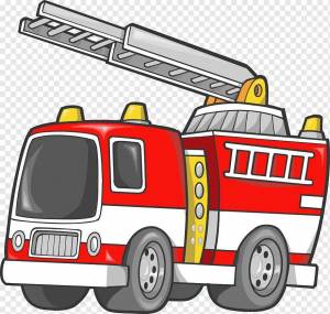 Раскраска машина пожарная для детей 2 3 лет #9 #388972
