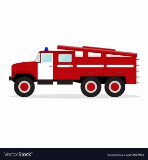 Раскраска машина пожарная для детей 2 3 лет #25 #388988