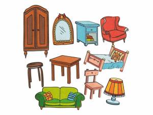 Раскраска мебель для дошкольников #4 #391232