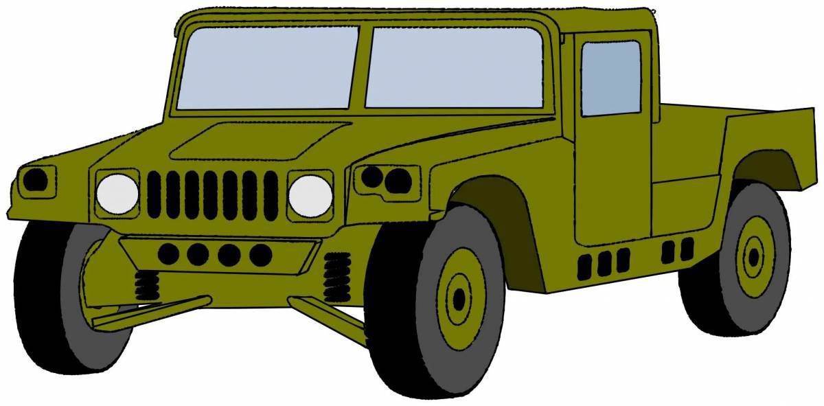 Машина военная для детей #1