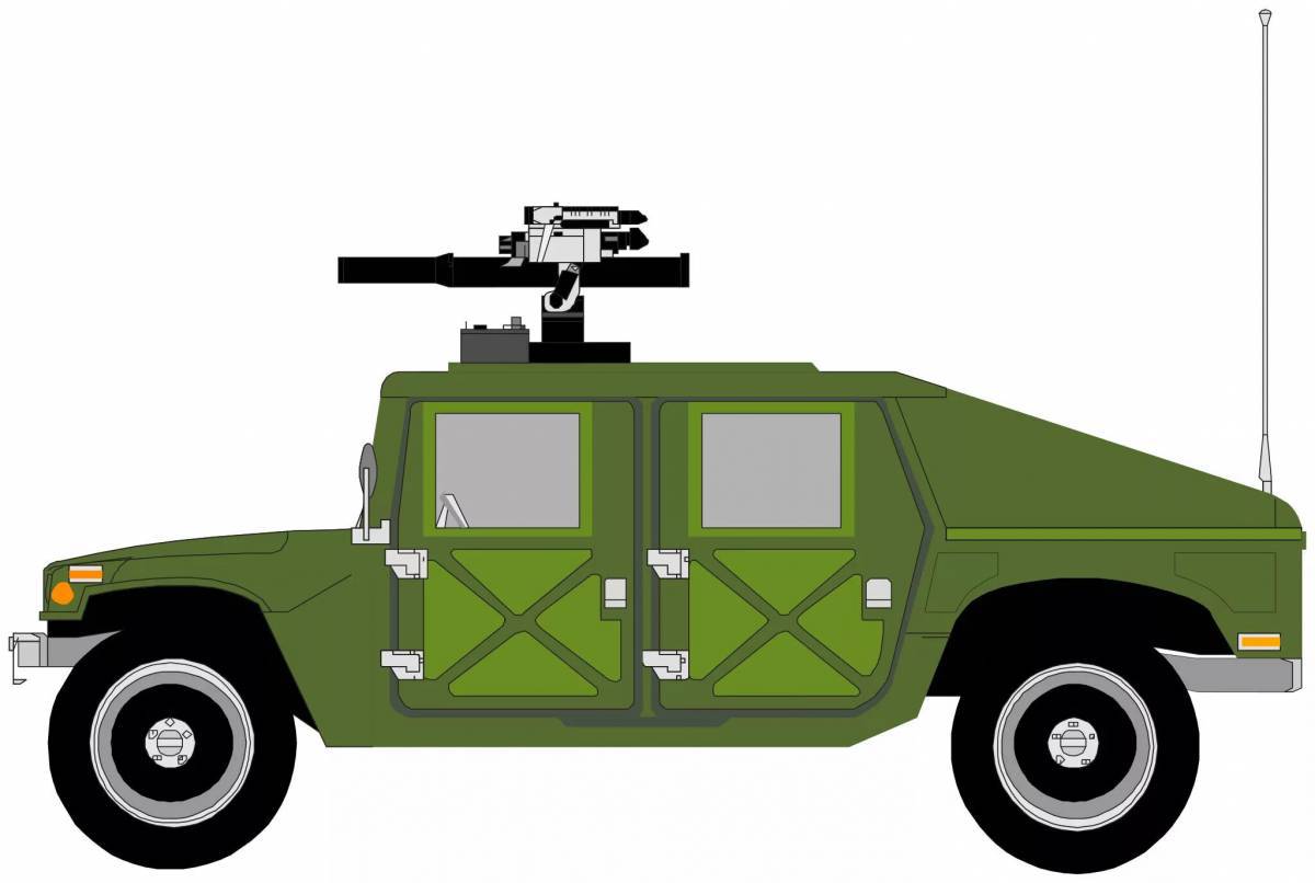 Машина военная для детей #22
