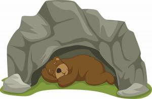 Раскраска медведь в берлоге для детей #6 #392174