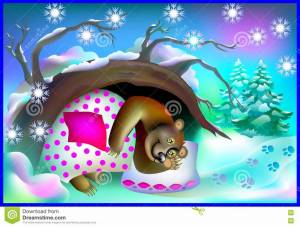 Раскраска медведь в берлоге для детей #22 #392190