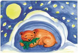 Раскраска медведь в берлоге для детей 2 3 лет #21 #392228