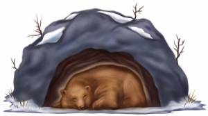 Раскраска медведь в берлоге для детей 2 3 лет #23 #392230