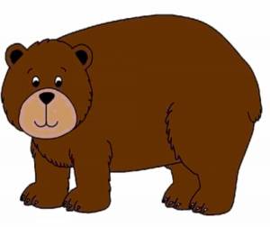 Раскраска медведь для детей 2 3 лет #6 #392291