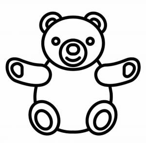 Раскраска медведь для детей 2 3 лет #9 #392294