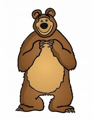Раскраска медведь для детей 2 3 лет #13 #392298