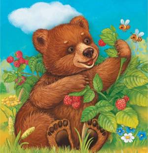 Раскраска медведь для детей 2 3 лет #21 #392306