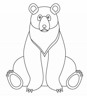 Раскраска медведь для детей 4 5 лет #5 #392326
