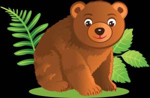 Раскраска медведь для детей для 3 лет #2 #392397