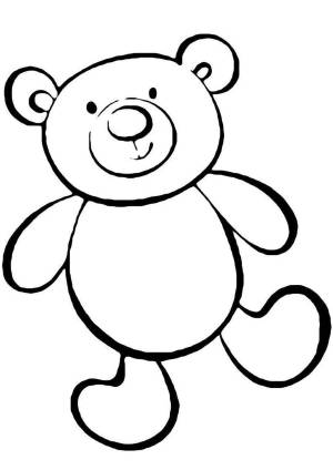 Раскраска медведь для детей для 3 лет #5 #392400