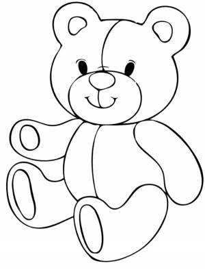 Раскраска медведь для детей для 3 лет #15 #392410