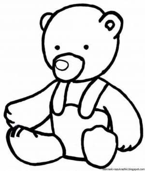 Раскраска медведь для детей для 3 лет #17 #392412