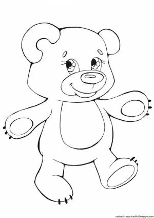 Раскраска медведь для детей для 3 лет #38 #392433