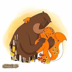 Раскраска медведь и лиса #38 #392472