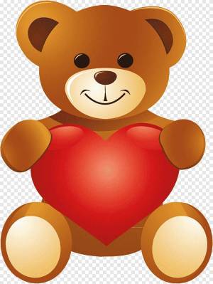 Раскраска медведь с сердечком #3 #392542