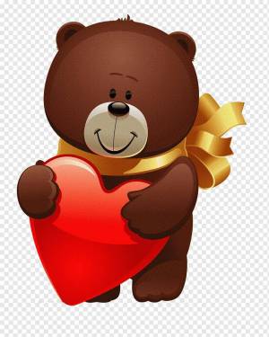 Раскраска медведь с сердечком #17 #392556