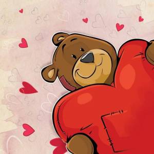 Раскраска медведь с сердечком #26 #392565