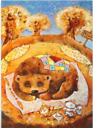 Раскраска медведь спит в берлоге #33 #392685