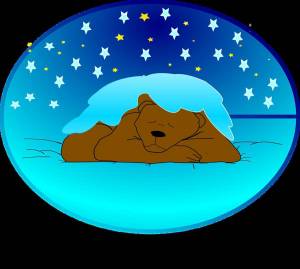 Раскраска медведь спит в берлоге #35 #392687