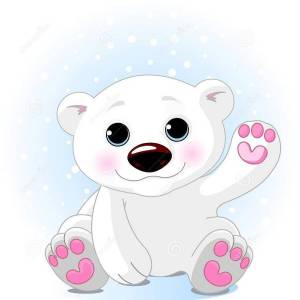 Раскраска медвежонок белый для детей #2 #392845