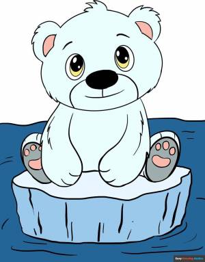 Раскраска медвежонок белый для детей #3 #392846