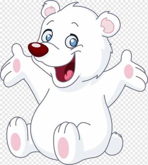 Раскраска медвежонок белый для детей #5 #392848
