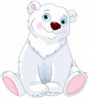 Раскраска медвежонок белый для детей #13 #392856