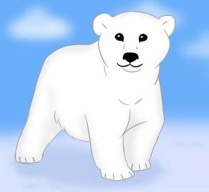 Раскраска медвежонок белый для детей #27 #392870