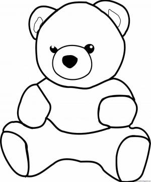 Раскраска медвежонок для детей 3 4 лет #21 #392900