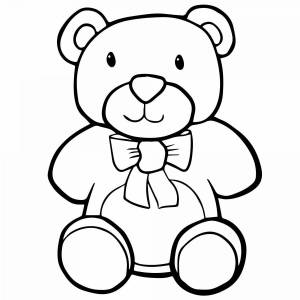 Раскраска медвежонок для детей 3 4 лет #22 #392901