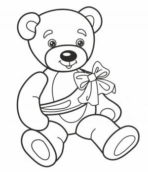 Раскраска медвежонок для детей 3 4 лет #23 #392902