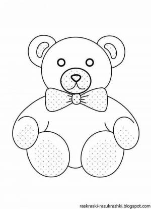 Раскраска медвежонок для детей 3 4 лет #36 #392915