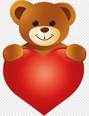 Раскраска медвежонок с сердечком #21 #393017