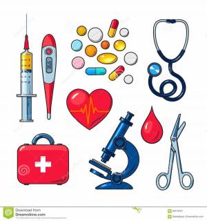 Раскраска медицинские инструменты для детей #3 #393151