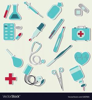 Раскраска медицинские инструменты для детей #7 #393155