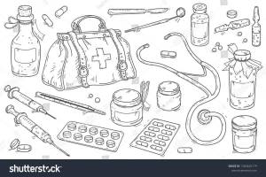 Раскраска медицинские инструменты для детей #8 #393156