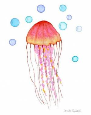 Раскраска медуза для детей #19 #393308