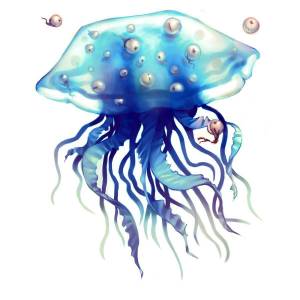 Раскраска медуза для детей #22 #393311