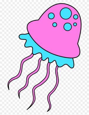 Раскраска медуза для детей #31 #393320