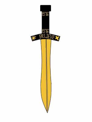 Раскраска меч для детей #15 #394874