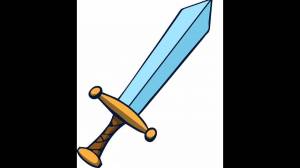Раскраска меч для детей #22 #394881