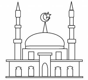 Раскраска мечеть для детей #3 #394889