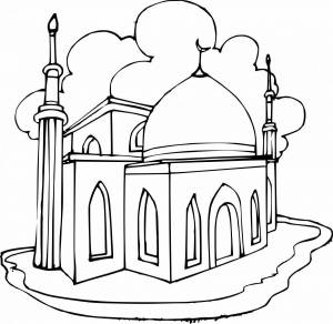 Раскраска мечеть для детей #30 #394916