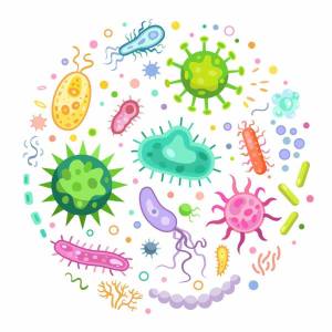 Раскраска микробы для детей #18 #395407