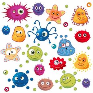 Раскраска микробы для детей #23 #395412