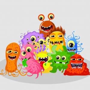 Раскраска микробы для детей #25 #395414