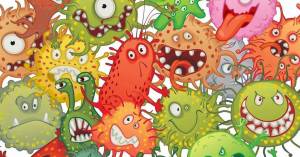 Раскраска микробы для детей #37 #395426